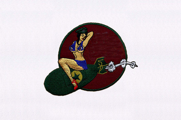 Bomb Perched Woman Design