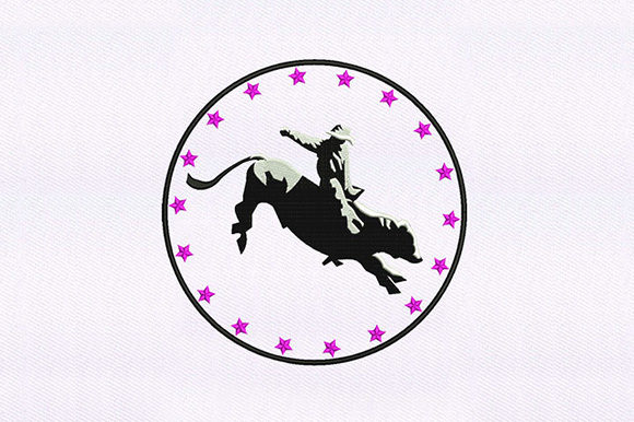 Bull Riding Cowboy