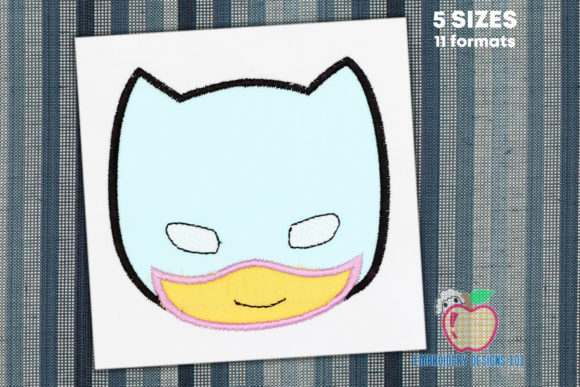 Cartoon Super Hero Kid Applique