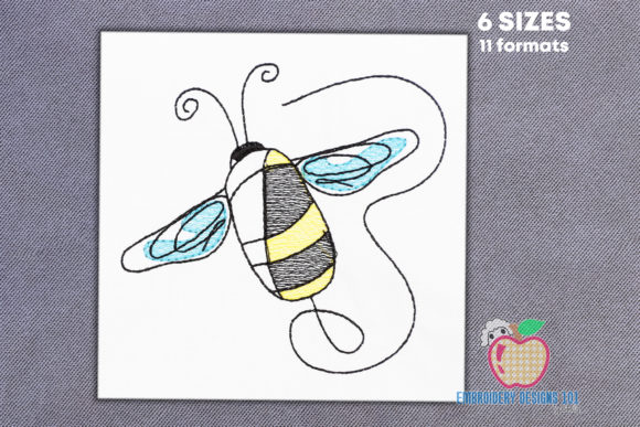 Cute Little Bumble Bee Sketch