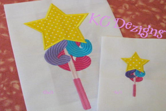 Cute Unicorn Princess Wand Applique