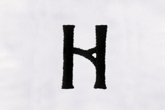 Font H Design Review for Apparel Embroidery