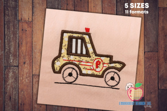 Police Car Applique for Kids