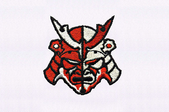 Red Samurai Mask Design