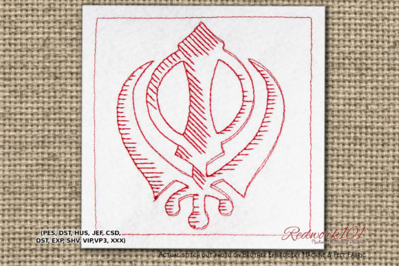 Sikhism Khanda Embroidery Review